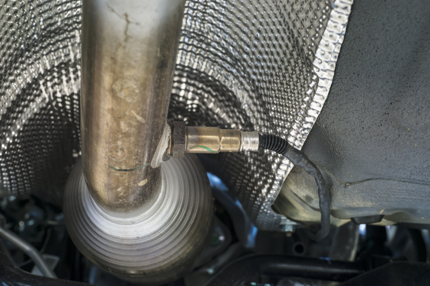 The exhaust system of a car made of 304 stainless steel