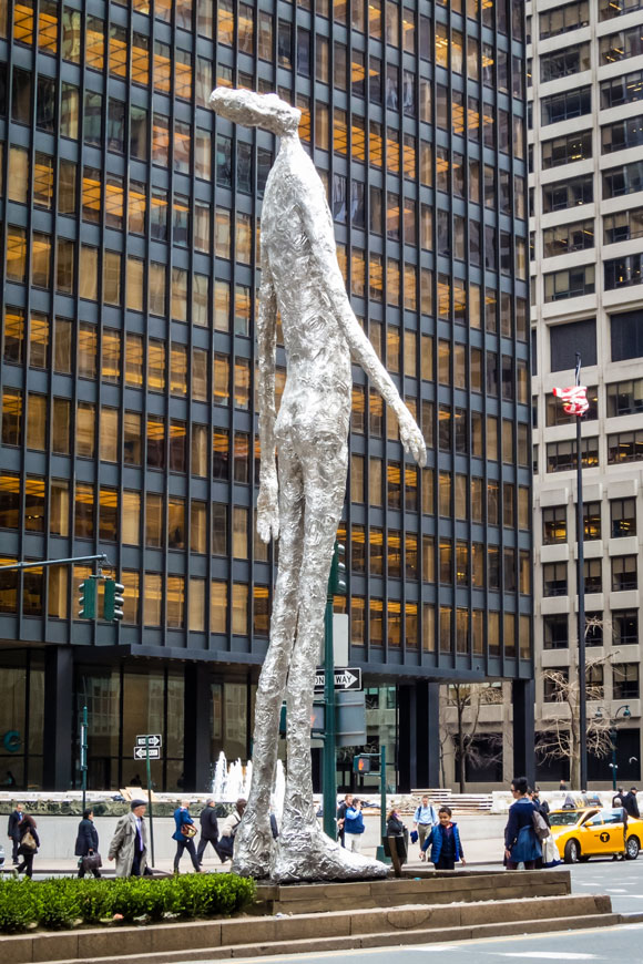 Sculpture in New York made from investment casting