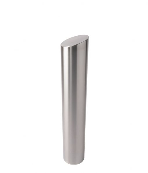 R-7302-EX stainless steel bollard cover with slanted top
