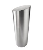 R-7318 stainless steel bollard cover with slant-top design