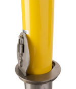 R-7911 steel bollard with removable mount with hinged lid