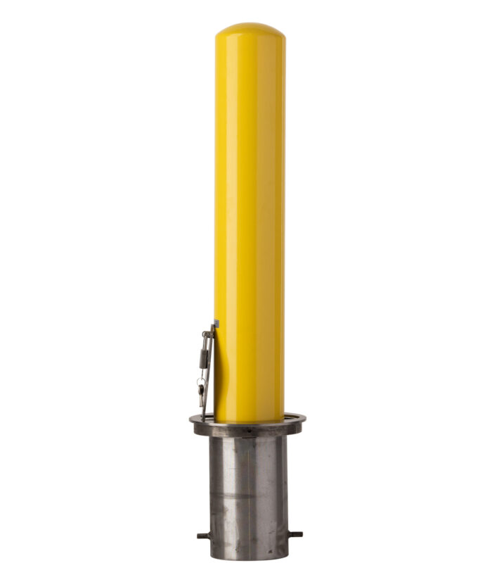 R-7912 steel bollard with removable mount