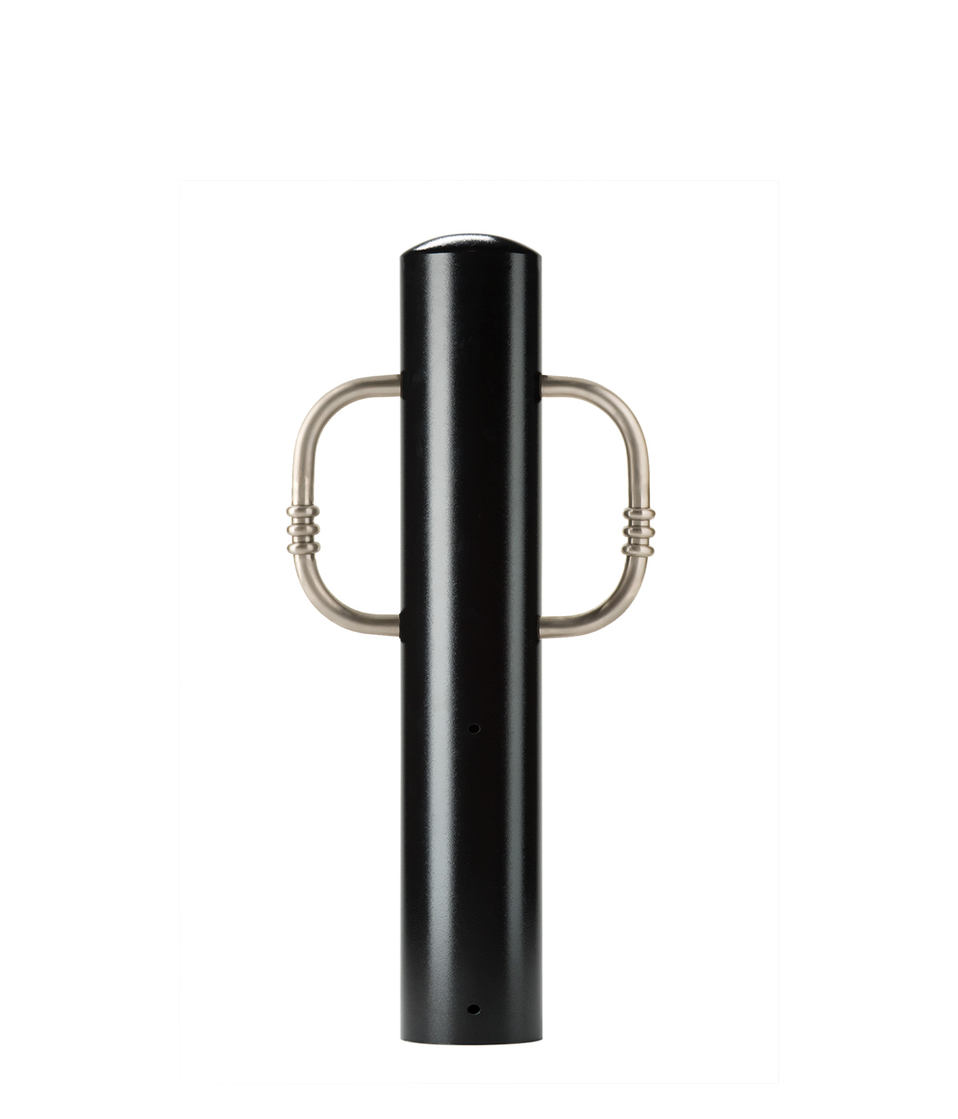 R-7914-RSA bollard with stainless steel bike parking arms