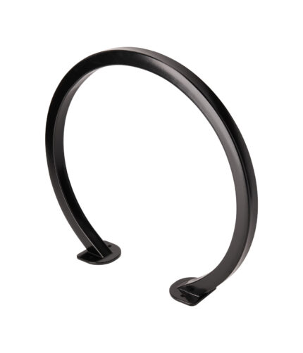 R-8234 black steel ring bike rack with square tubing