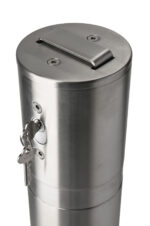 R-8464 stainless steel removable bollard top view