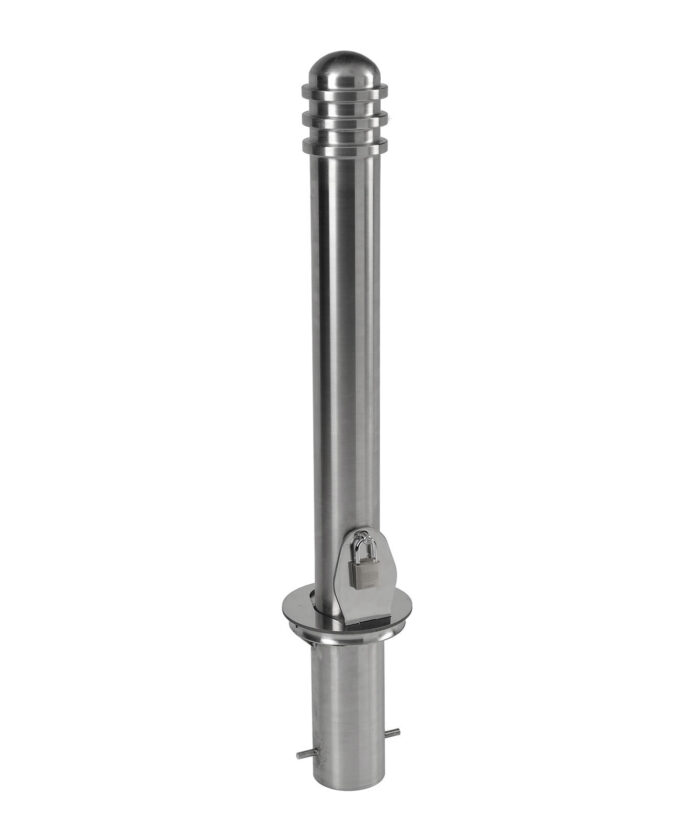 R-8901 stainless steel bollard with removable mount