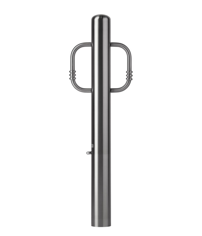 R-8904 stainless steel bike bollard with removable base