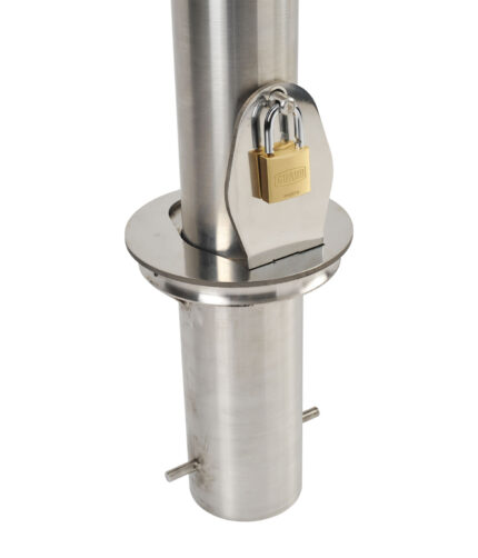 removable stainless steel bollard mounting receiver