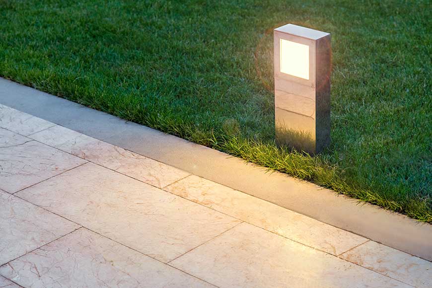 Low impact bollard lighting is perfect for pathways