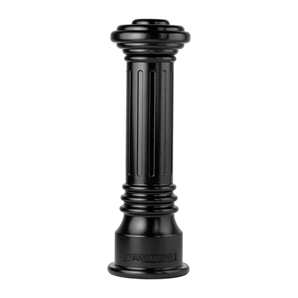 A classically designed bollard with decorative fluting and a corniced top casting