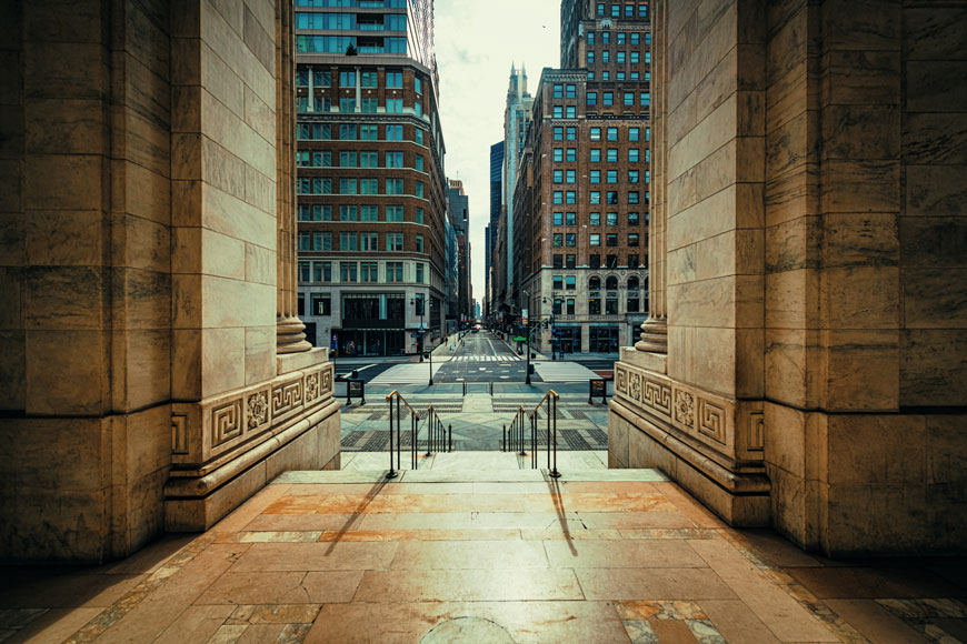 An empty New York street during the Coronavirus crisis.
