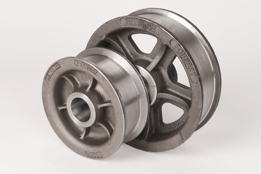 Reliance Foundry's double flanged wheels