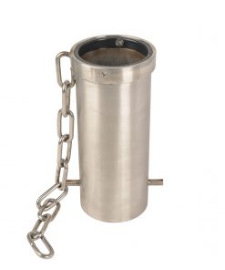 removable stainless steel bollard mounting with chain