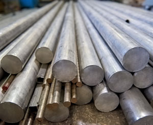 Pile of stainless steel rods