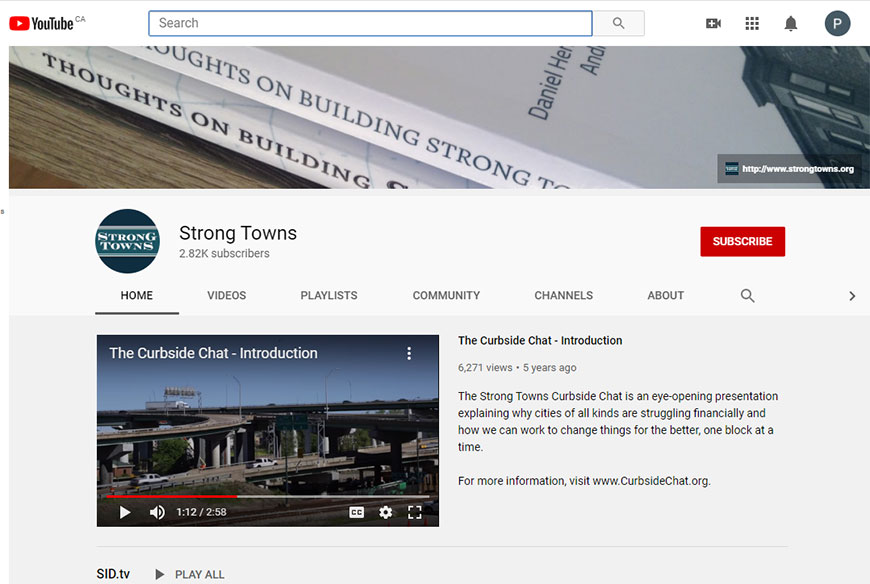 Strong Towns YouTube image capture